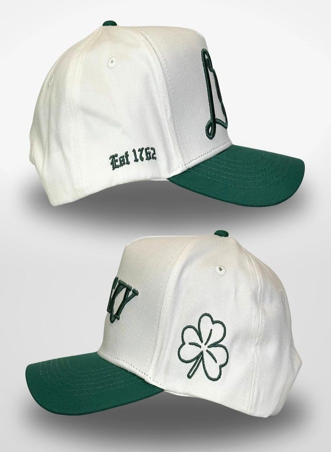 CITRUSY Vintage Seasonal Trucker Hat | Men & Women | Trendy Retro Country Western | Green & Red Trucker Hats | Holiday Merry Christmas St Patricks Day Lucky | Cotton | Snapback (Lucky | Green) - Image 3